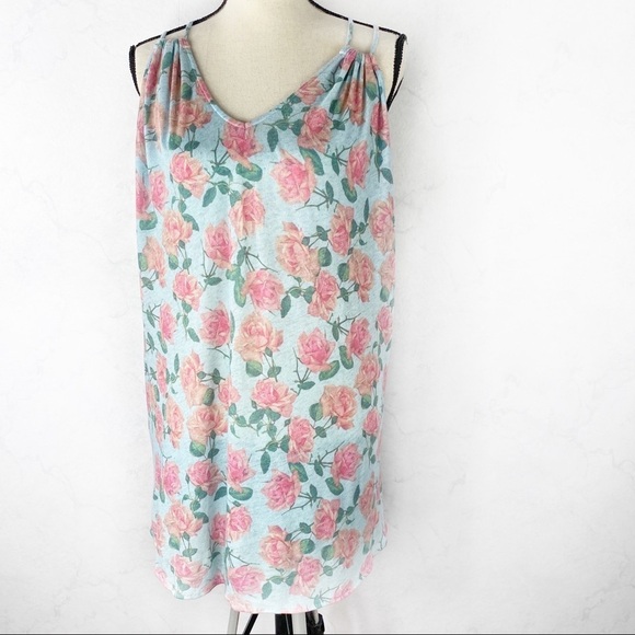 [Wildfox] Dusty Rose Lily Slip-On Swim Cover Dress - Picture 7 of 9
